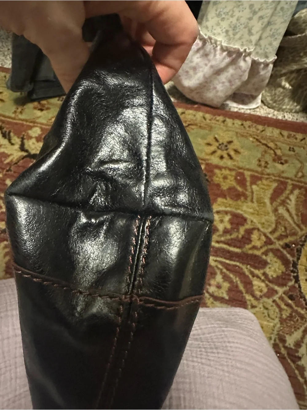 HOBO Charlie Shoulder Bag. Dark Chocolate Color (almost black) EUC Boho